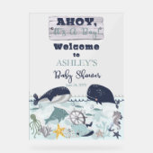 Ahoy ist ein Junge unter der Sea Baby Dusche Acrylschild (Vorderseite)