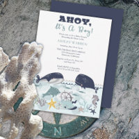 Ahoy ist ein Junge unter der Sea Baby Dusche