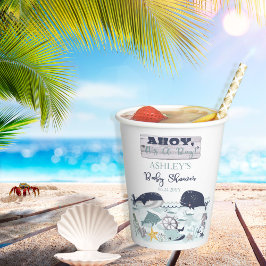 Ahoy ist ein Junge unter der Sea Baby Dusche Pappbecher