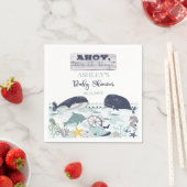 Ahoy ist ein Junge unter der Sea Baby Dusche Serviette (Beispiel)