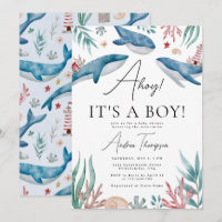 Ahoy ist ein Junge Wal unter der Sea Baby Dusche