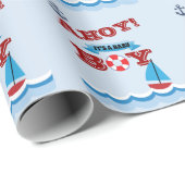 Ahoy ist ein Junge-Wrapping-Papier Geschenkpapier (Rolleneckpunkt)