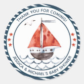 Ahoy ist ein männlicher Nautiker Runder Aufkleber (Vorderseite)