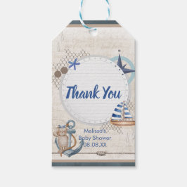 Ahoy ist ein nautisches Thema für Jungen Geschenkanhänger