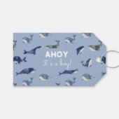 AHOY ist eine Baby-Dusche für Jungen Geschenkanhänger (Vorderseite (Horizontal))