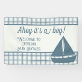 Ahoy ist eine Baby-Kinderdusche Banner (Horizontal)