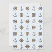 Ahoy ist eine Baby-Kinderdusche Einladung (Rückseite)