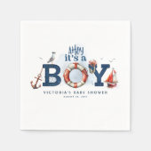 Ahoy ist eine Baby-Kinderdusche Serviette (Vorderseite)