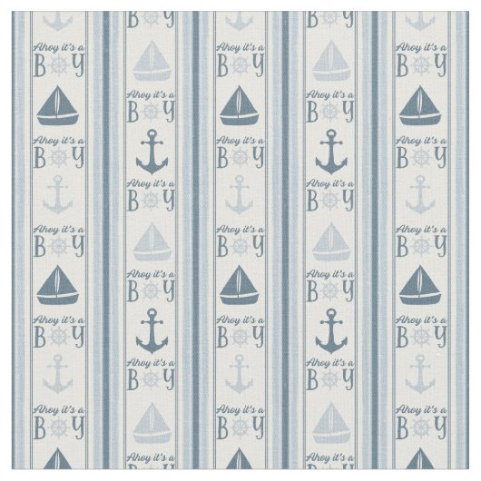 Ahoy ist eine Baby-Kinderdusche Stoff (Nahaufnahme)