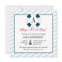 Ahoy ist eine Baby-Nautical-Monogramm-Babydusche