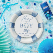 Ahoy ist eine junge Lifebuoy Nautical Baby Dusche Pappteller (Party)