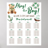 Ahoy ist eine Sitzkarte für Jungen Poster (Vorne)