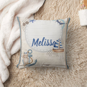 Ahoy It is a Boy Nautical Adventure Awarits Kissen