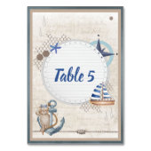 Ahoy It is a Boy Nautical Adventure Awarits Tischnummer (Vorderseite)