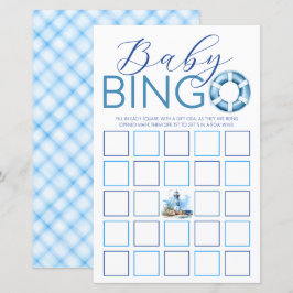 Ahoy It is a Boy Nautical Baby Shower Bingo Game