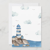 Ahoy It is a Boy Nautical Baby Shower Einladung (Rückseite)