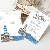 Ahoy It is a Boy Nautical Baby Shower Einladung
