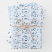 Ahoy It is a Boy Nautical Baby Shower Geschenkpapier Set (Beispiel)
