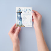 Ahoy It is a Boy Nautical Baby Shower Guessing Gam Flyer (Gruppe)