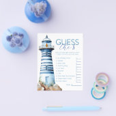 Ahoy It is a Boy Nautical Baby Shower Guessing Gam Flyer (Einzeln)