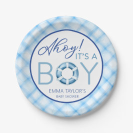 Ahoy It is a Boy Nautical Baby Shower Paper Teller