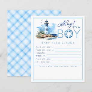 Ahoy It is a Boy Nautical Baby Shower Predication