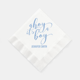 Ahoy It is a Boy Nautical Baby Shower Sip and See Serviette