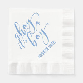 Ahoy It is a Boy Nautical Baby Shower Sip and See Serviette