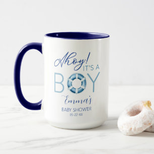 Ahoy It is a Boy Nautical Baby Shower Tasse for Gu