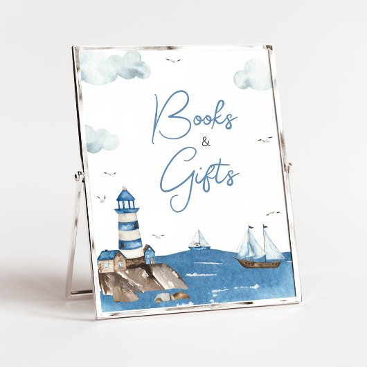 Ahoy It is a Boy Nautical Books and Gifts Poster