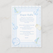 Ahoy It is a Boy Nautical Diaper Raffle Begleitkarte (Vorderseite)
