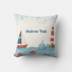 Ahoy It is a Boy Nautical Kinderzimmer Throw Kisse Kissen