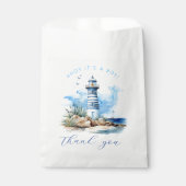 Ahoy It is a Boy Nautical Lighthouse Baby Shower Geschenktütchen (Vorderseite)