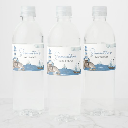 Ahoy It is a Boy Nautical Wasserflaschenetikett (Flaschen)