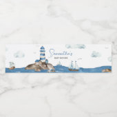 Ahoy It is a Boy Nautical Wasserflaschenetikett (Einzelnes Label)