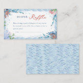 Ahoy It’s a Boy! Nautical Diaper Raffle Begleitkarte (Vorne/Hinten)