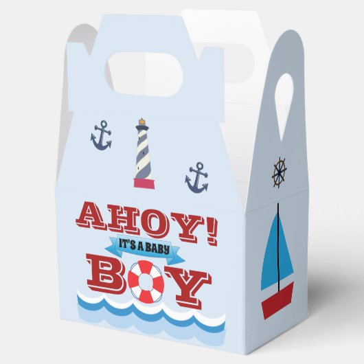 Ahoy It's a Baby Boy Gevor Box Geschenkschachtel (Geöffnet)
