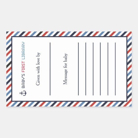 Ahoy It's a Book Buchzeichen Sticker Portrait (Vorderseite)