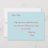 Ahoy It's a Boy Baby Dusche Danke Karte (Rückseite)