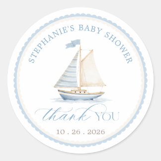 Ahoy It's a Boy Baby Shower Aufkleber