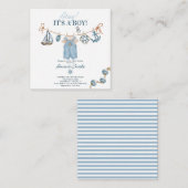 Ahoy It's a Boy Baby Shower Begleitkarte (Vorne/Hinten)