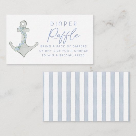 Ahoy It's A Boy Baby Shower Diaper Raffle Insert (Vorne/Hinten)