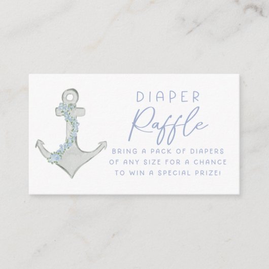 Ahoy It's A Boy Baby Shower Diaper Raffle Insert (Vorderseite)