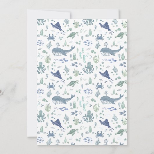 Ahoy it's a Boy Baby Shower Invitation Einladung (Rückseite)