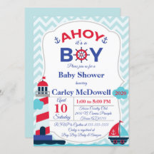Ahoy It's a Boy Baby Shower Invite
