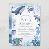 Ahoy! It's a Boy Baby Shower Party Einladung (Vorne/Hinten)