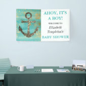 Ahoy It's a Boy Nautical Anchor Ocean Baby Banner (Messeveranstaltung)