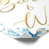 Ahoy It's a Boy Nautical Baby Shower Beer Wine Poster (Ecke)