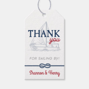 Ahoy It's a Boy Nautical Baby Shower Fevor Geschenkanhänger