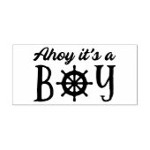 Ahoy It's A Boy Nautical Baby Shower Gummistempel (Prägung)